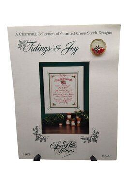 Vintage Cross Stitch Patterns, Tidings and Joy L163, Sue Hillis Designs 1998